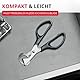 Westmark Wachteleier-Schere 1 Stk – Küchenschere für Wachteleier – Präziser Eierschalenöffner aus Edelstahl – Schwarz/Silber