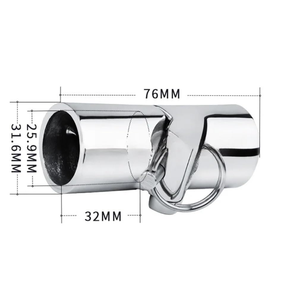 1 pz 316 In Acciaio Inox Barca Tubo Connettore Girevole Pieghevole Giunto Tubo Giunto Marine Corrimano Raccordo 22-32 MM(32mm)