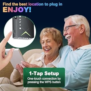 Powerful WiFi Extender Signal Booster, Up to 15,000 Sq Ft & 60 Devices, Whole Home Coverage Internet Repeater Works with Any Router | Plug and Play
