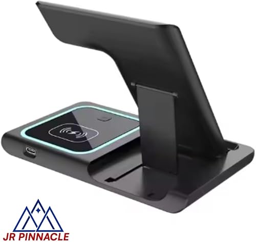 Miniatura 3 de Estación de carga inalámbrica 3 en 1 - Soporte de carga rápida para teléfonos inteligentes, relojes inteligentes y auriculares - Base de carga