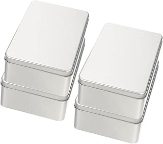 DOITOOL 4pcs Box Boxes Dice Storage Box Organizer with Lid Gift Containers Metal Storage Box Metal Dice Box Empty Tin Box Metal Dice Boxes Tin Dice Container Dice Boxes with Foams Pad Tray