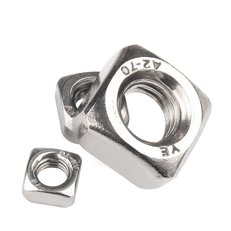 Square Nuts M3 M4 M5 M6 M8 M10 M12 A2 304 Stainless Steel Metric Nut(M12 x 5Pcs)