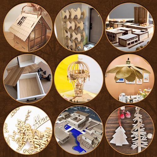 36 Pack Basswood Sheets,12"x12"x1/8" 3mm Basswood Plywood,Craft Wood,Unfinished Wood,for DIY Ornaments and Model Engraving, Wood Burning, Architectural Models, Drawing、Wood for Laser Cutting - Image 6