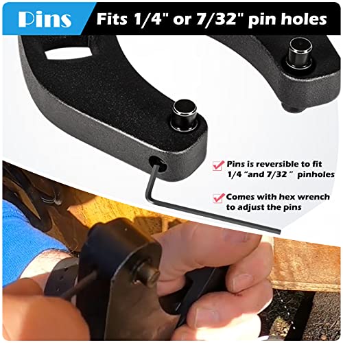 Sunluway 7463 Small Universal Gland Nut Wrench Hydraulic Cylinder Spanner Wrench On Most Farm And Construction Equipment, Remove 1" To 3.75" Gland Nut #TOP4