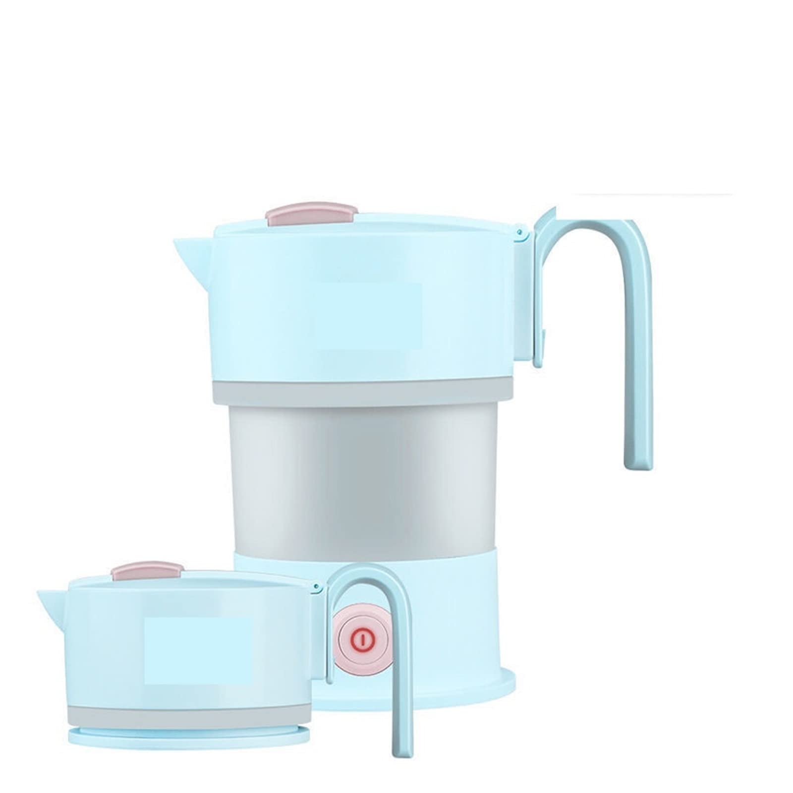 Hervidor plegable de 110 V/220 V SW-06J009 Hervidor portátil pequeño de viaje 0.6L Mini hervidor eléctrico de aislamiento térmico para el hogar (Color: cian, tamaño: Reino Unido)