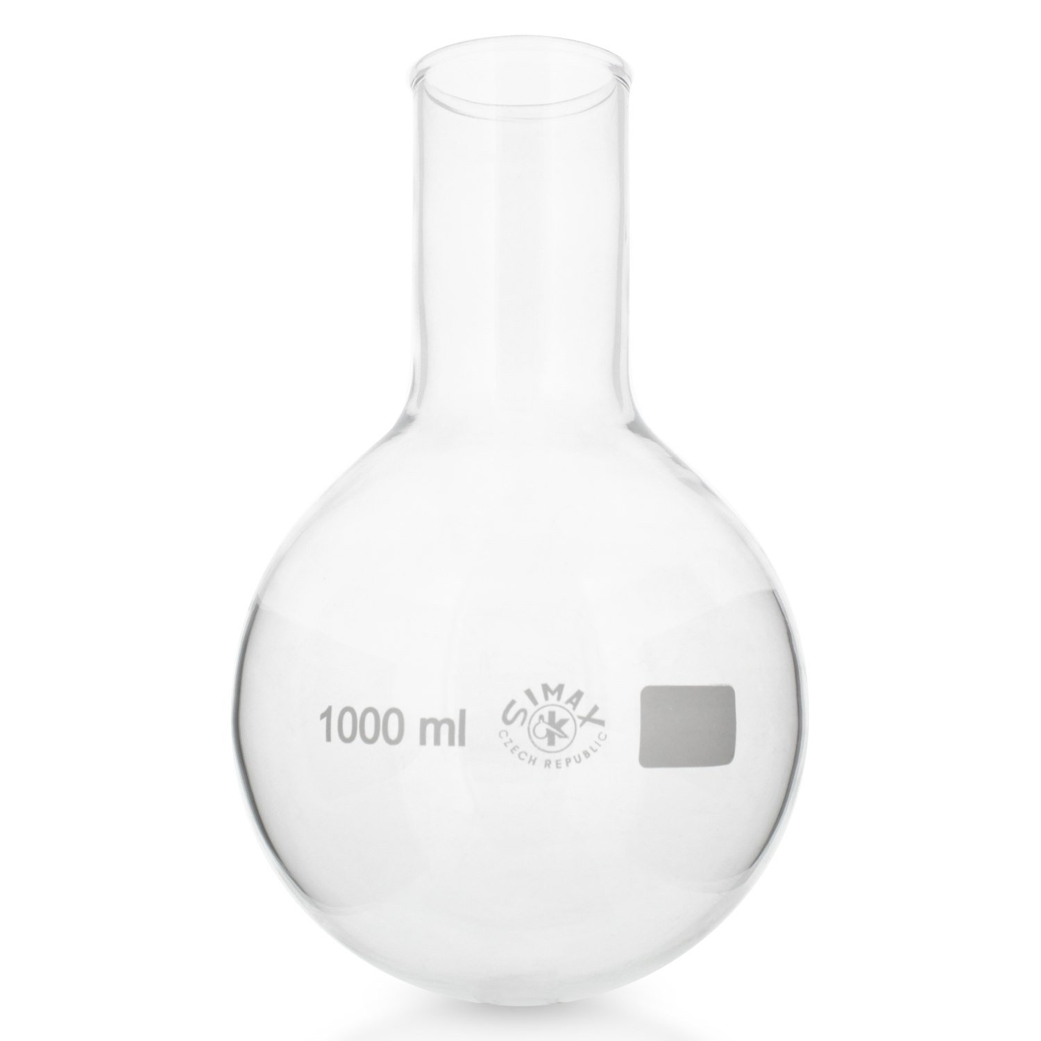 10x Rundkolben Weithals 1000ml aus hitzefestem Borosilikatglas 3.3 (Laborglas)