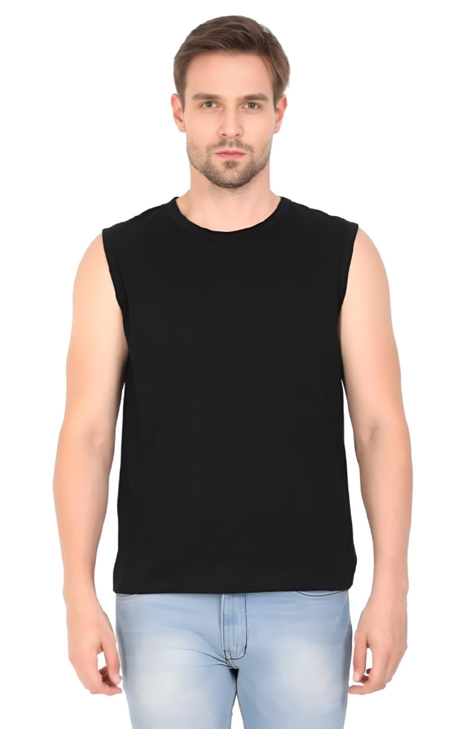 Men's Solid Color Gym Vest – Lightweight Performance Athletic Tank