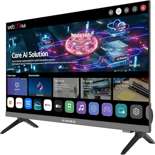 Image of Audiobox Smart LED Full HDTV - webOS Hub Smart TV, 1080p, ThinQ AI, WiFi Dual-Band, HDMI ARC, AC /DC 12V Compatible, Wall Mountable (32 Inch)