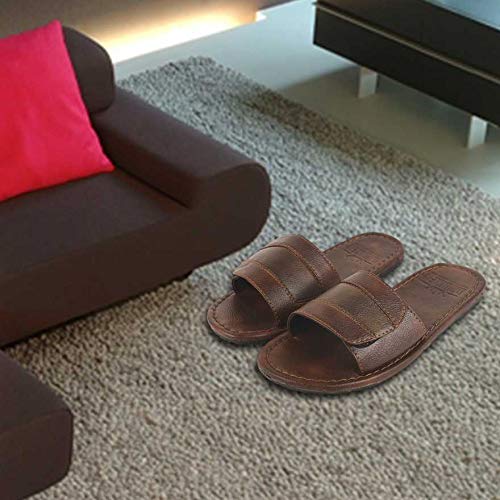 Image of DRUNKEN Slippers For Mens Synthetic Leather Slides Flips Flops non slip