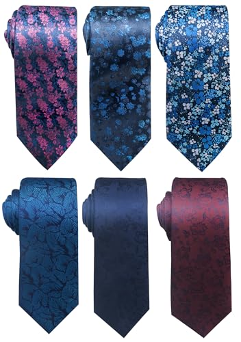 Image of Passabin Tie For Men Necktie Woven Jacquard Neck Ties Set 6 PCS