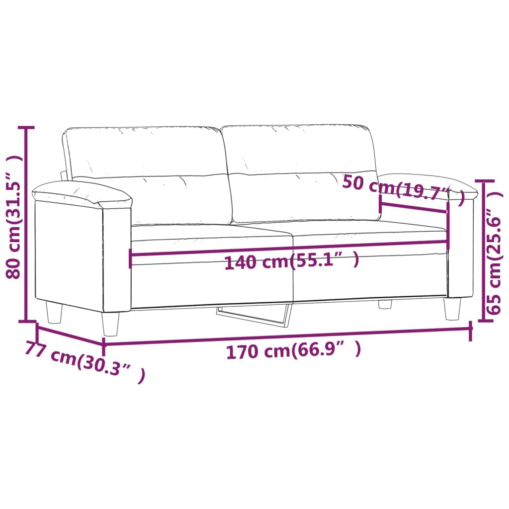 vidaXL Sofá de 2 Plazas, Sofá con Reposabrazos Respaldo, Sofá Biplaza Tapizado, Mueble Asiento para Salón Dormitorio, Cuero Sintético Gris