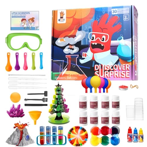 Kids Science Kits, Science Experiments for Kids, Lab Experiments Science Kit, Science Set with 132 Experiments, 27 x 23 x 7,5 cm Hands-on Stem Activity Set, Learning Science Kits for Boys & Girls