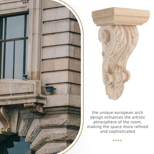 Ménsulas decorativas de madera natural con textura de vetas para paredes 7