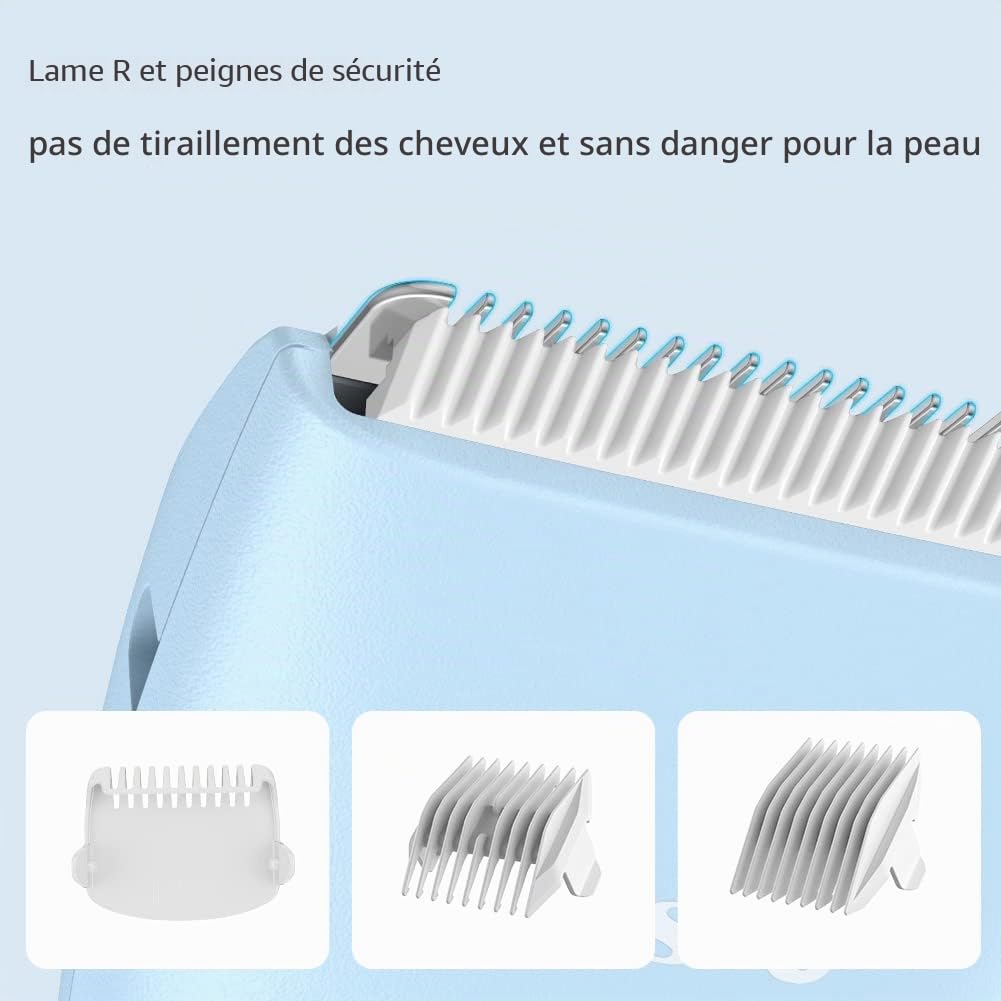 Professionnelle Tondeuse à Cheveux Bébé Sans Fil Rechargeable Étanche avec Écran LCD