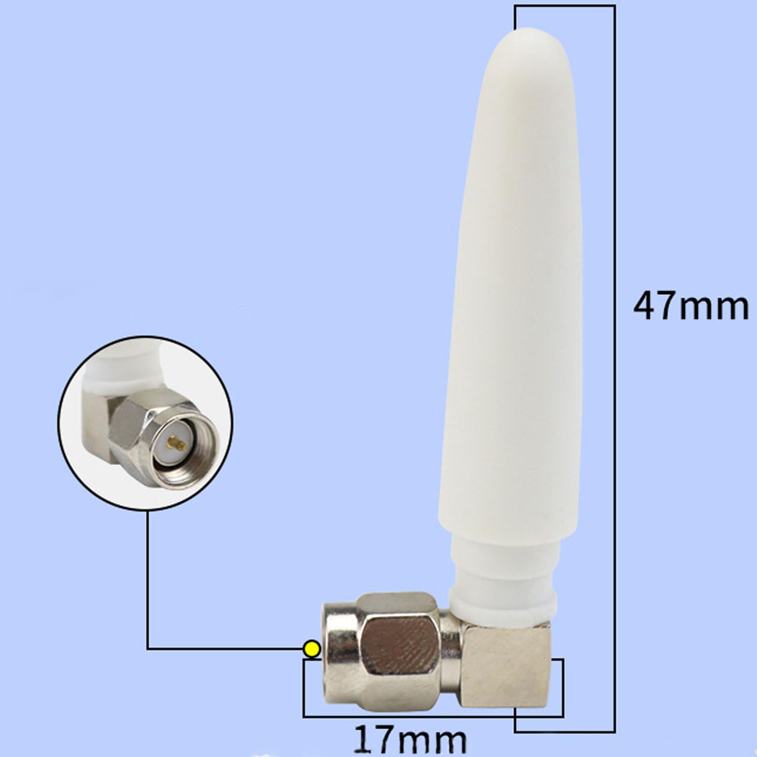 Antena WiFi 4G/5G antena WiFi SMA męski adapter 90° łokcie złącze 2DBi wielokierunkowa antena sygnału Wi-Fi do routera bezprzewodowego