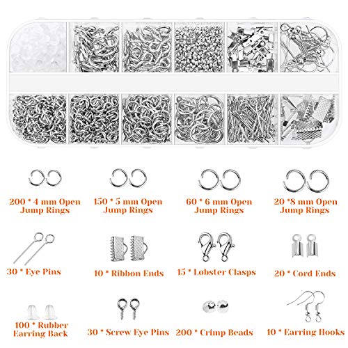 Jewelry Making Kit, Audab Jewelry Making Supplies Jewelry Tools Kit Wire Wrapping Kit With Jewelry Making Tools, Charms, Jewelry Wires And Jewelry Findings For Jewelry Repair And Beading #TOP3