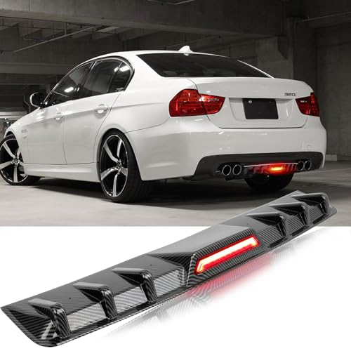 JMTBNO 34" Universal Rear Bumper Lip Diffuser Fins Splitter Spoiler with Led Brake Lights Compatible with Jett Infiniti FX35 FX37 FX50 Nissan Altima Dodge Charger SXT Chevy Camaro by JMTBNO - Used condition - US$36.39
