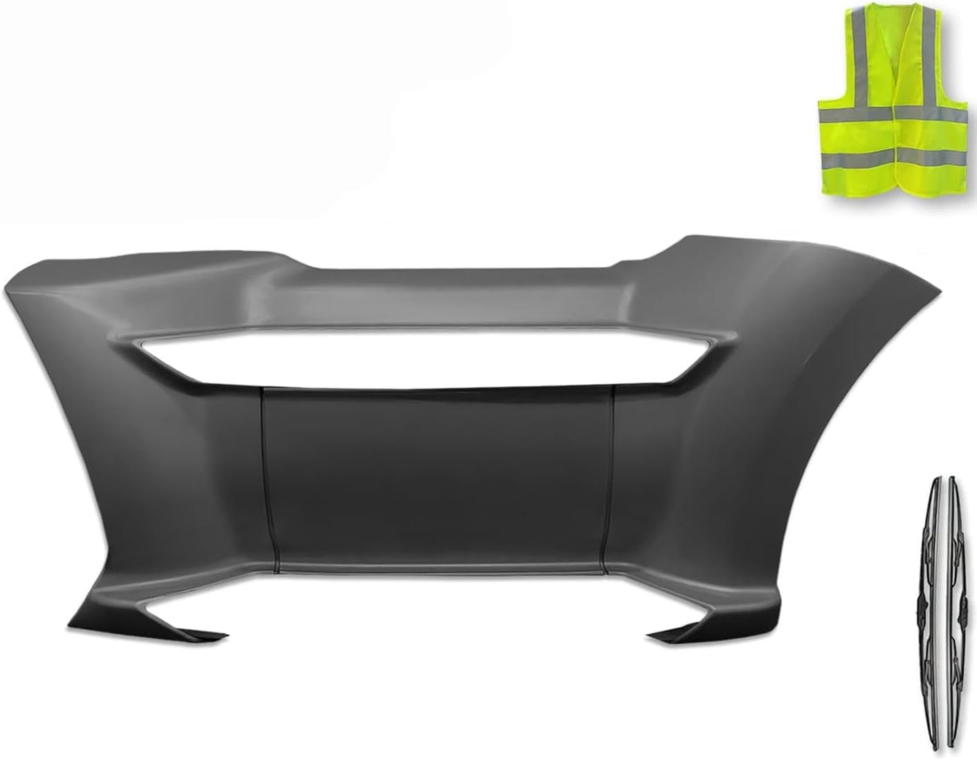 Kozak Front Step Fairing Panel Right (Passenger Side) Compatible with Kenworth T680 Semi Truck PLUS Logo, 2x22" Windshield Wipers and KOZAK Reflective Vest