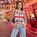 PBJCKAH Women's Sexy Tube Crop Tops UK British Flag Strapless Bandeau Tops for Women Summer Outfits S