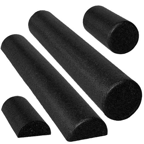 Black Half Round Foam Roller 6" x 36"