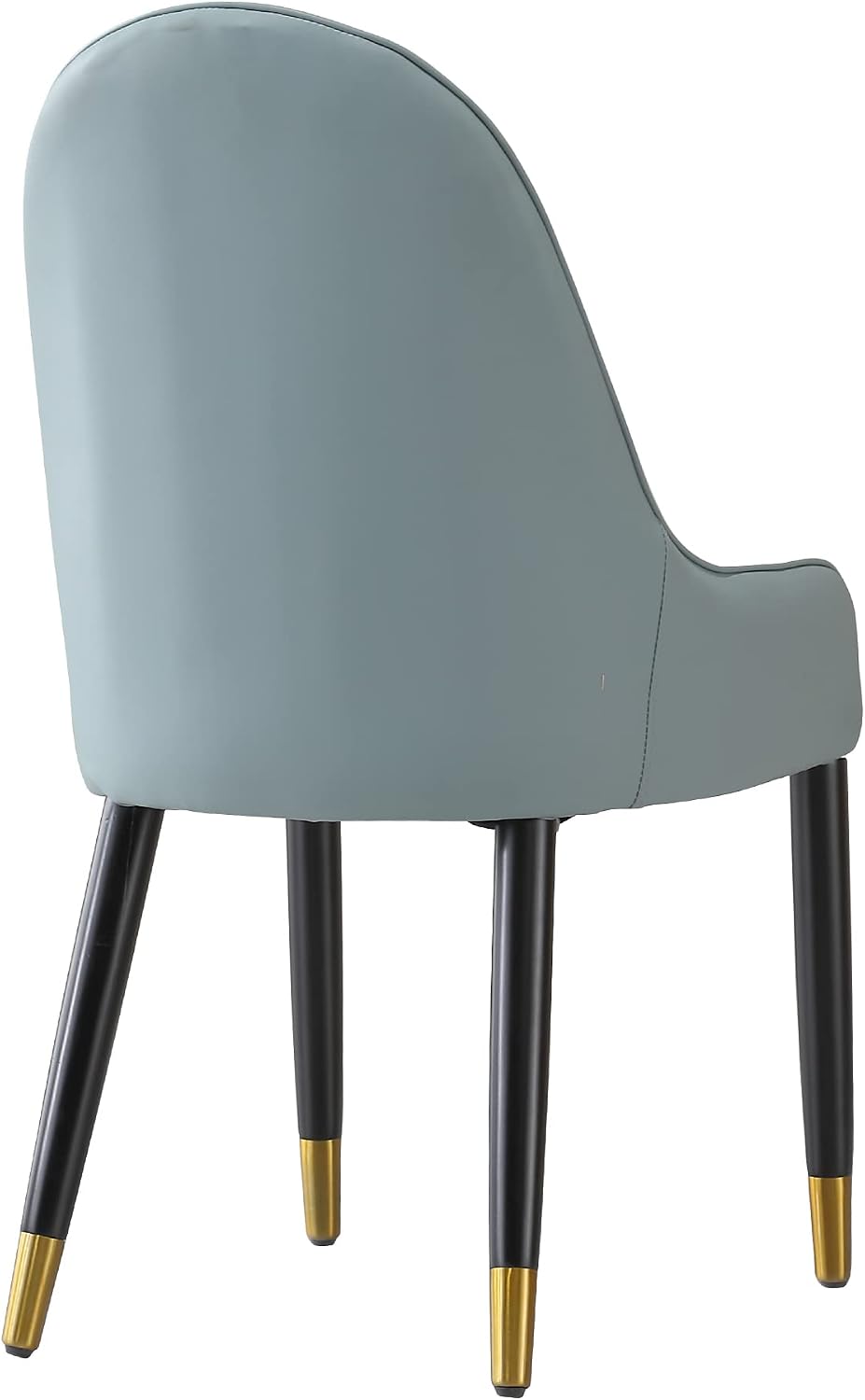 Leavader Dining Chairs Set of 2, 2 Pcs Modern Faux PU Chair with Sturdy Metal Chair Legs, Ergonomic Backrest for Living Room Kitchen Dining Room (Blue)