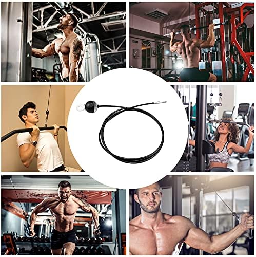wocpvm 3m Fitness Steel Cable Home Gym Cable Accessories Fitness Pulley Cable System Heavy Duty Steel Cable for Home Gym Fitness Gym Replacement Cable