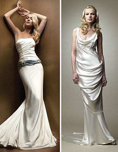 Soie ivoire hollandaise au yard 152 cm largeur avec doublure satin organza intégrée - 4