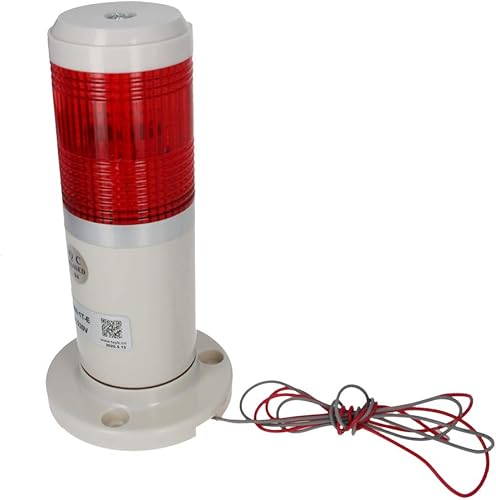 Othmro DC 24V Rojo Verde Amarillo Señal de la Torre de la Lámpara Brillante Industrial de la Apilada de la Luz, Rojo