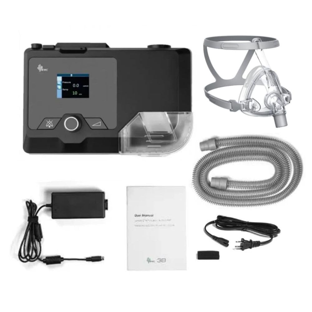 BMC G2S A20 AUTO CPAP Machine for home with Humidifier, Carrying Case Bag & Accesories (FULLFACE MASK LARGE)-image-9