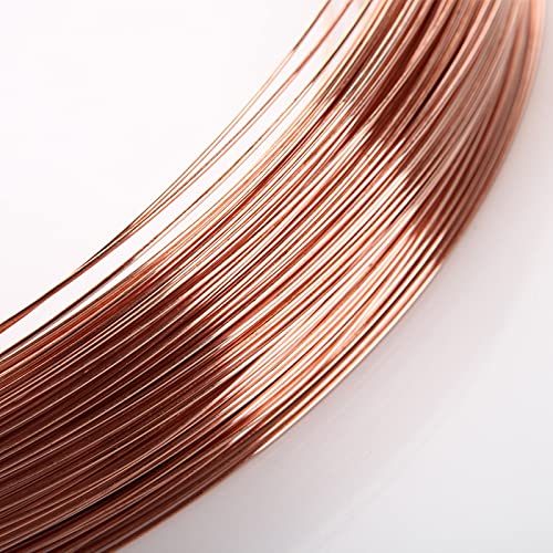 5M/2M/1M Diameter 0.2/0.3/0.4/0.5/0.6/0.8/1/1.2/1.5/1.8/2/2.5/3/4/5 Mm Copper Line T2 Copper Red Copper Line Bare Wire 99.90% (Size : OD 5mm 1meter)