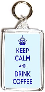Keep Calm and Drink Coffee - Double Sided Large Keyring