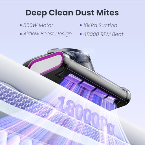 Image of ezly Mattress Vacuum Cleaner with 18KPa Strong Suction, Mattress Cleaner