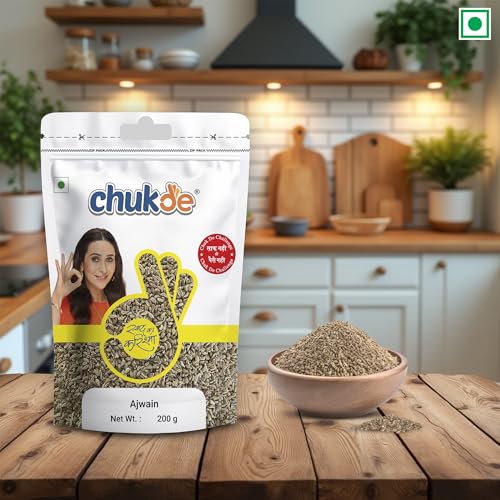 Image of Chukde Ajwain (Carom Seeds) 200g - Aromatic & Pungent Bishop's Weed | For Parathas, Pakoras & Digestive Health | Strong Thyme-Like Flavor (Pack of 2)