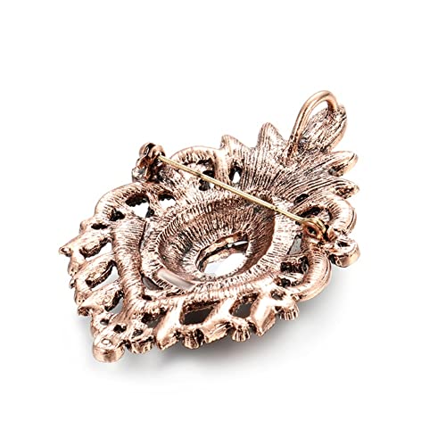 Broche mariage fleur cristal gris pour caftan et hijab chic