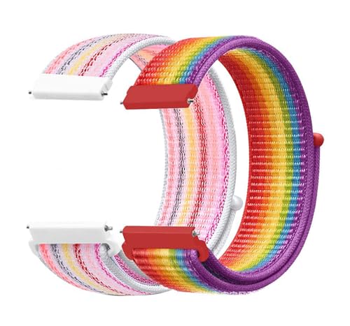 Aoekne Correas de Repuesto para Relojes Inteligentes para niños, Nailon Correa de 20 mm para niños, Cierre Rápido, Ajustable, Transpirable