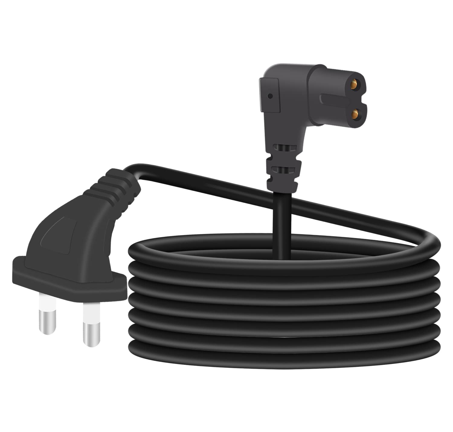 FEDUS 1.8 Meter 2-pin L-Shape Universal Replacement AC Power Cord Cable Wire for LED TV, Printer, Play Station, Laptop PC Notebook Computer, Tape Recorder, Camera Black (1.8 Meter) (B0B6Q4YTLD) Amazon Price History, Amazon Price Tracker