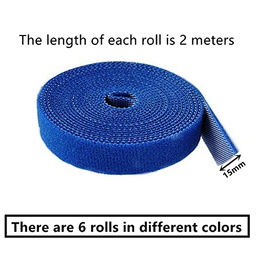 HUAZIZ 6 Rotoli di Fascette Cavi Colorate