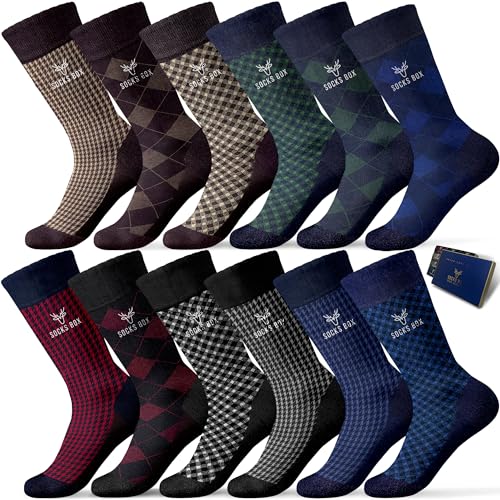 Mens Dress Socks, Super Soft Natural Bamboo Rayon Socks for Men, Lightweight