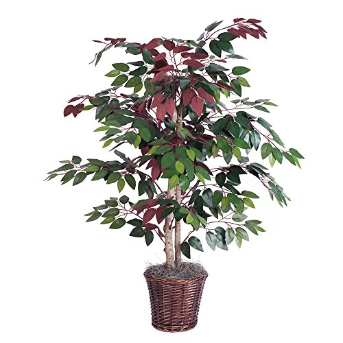 Vickerman 4-Feet Artificial Capensia Bush in Decorative Rattan Basket