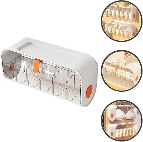 Miniatura 6 de Angoily Caja organizadora de calcetines de plástico para ropa interior de pared compartimento de plástico transparente organizador de sujetadores