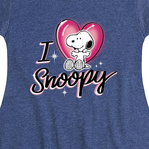 HYBRID APPAREL - Peanuts - I Heart Snoopy - Girls Fit and Flare Cap Sleeve Dress3