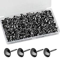 320 Stück Polsternägel, Polster Reißzwecken, Möbel Nägel Vintage für Sessel, Möbel, Bett, Dekornagel - 11x17 mm (Schwarz)