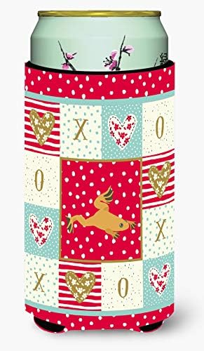 Caroline's Treasures CK5528TBC Aquarium Frog Tall Boy Hugger, Red Can Cooler Sleeve Hugger Machine Washable Drink Sleeve Hugger Collapsible Insulator Beverage Insulated Holder image 2