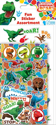 Paper Projects The World of Dinosaur Roar Assorted Sticker Pack | Includes 3 Types of Stickers | Perfect for Decoration and Scrapbooking,White,24.5cm x 11cm