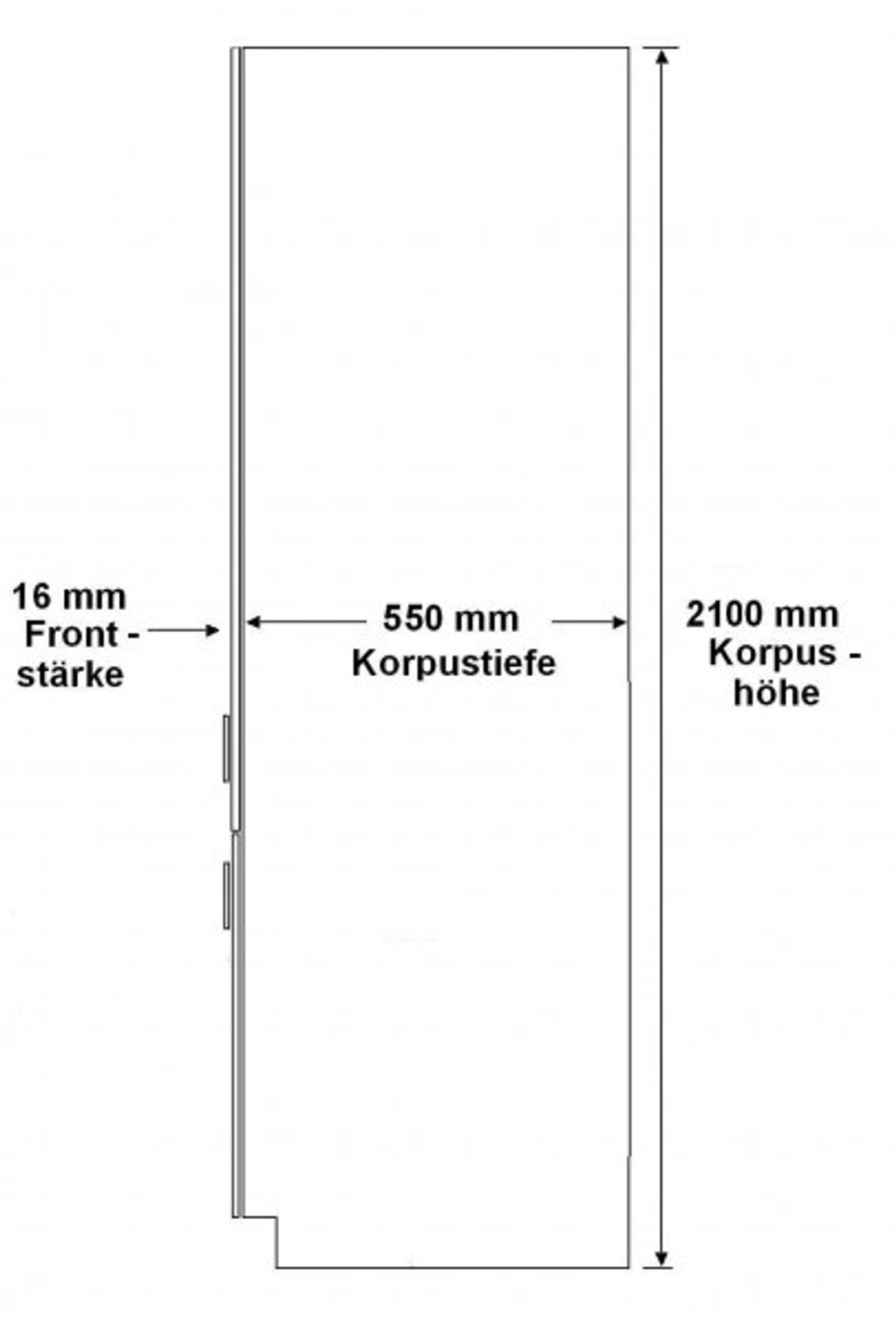Küchen Backofen Hochschrank 60 cm Stilo Weiss Küchenzeile Küchenblock