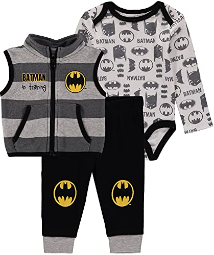 BATMAN baby-boys Born to Save the World Long Sleeve Tee and Jogger Gift Set
