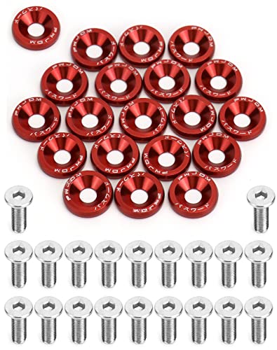 QWORK 20 Coppie M6 Rondella Alluminio Anodizzato e...