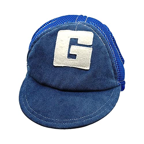 Verstellbare Baseballmütze für Hunde, Zubehör für Hunde, mit Ohrlöchern, atmungsaktiv, für Sommer, Reisen