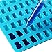 Lizber Newest Generation - 3 Packs Silicone Gummy Bear Candy Molds with 53 Cavities, 3 Bonus Droppers Perfect for Mints Chocolates Fudge Ice Cubes, BPA Free ( Blue, Green, Orange)