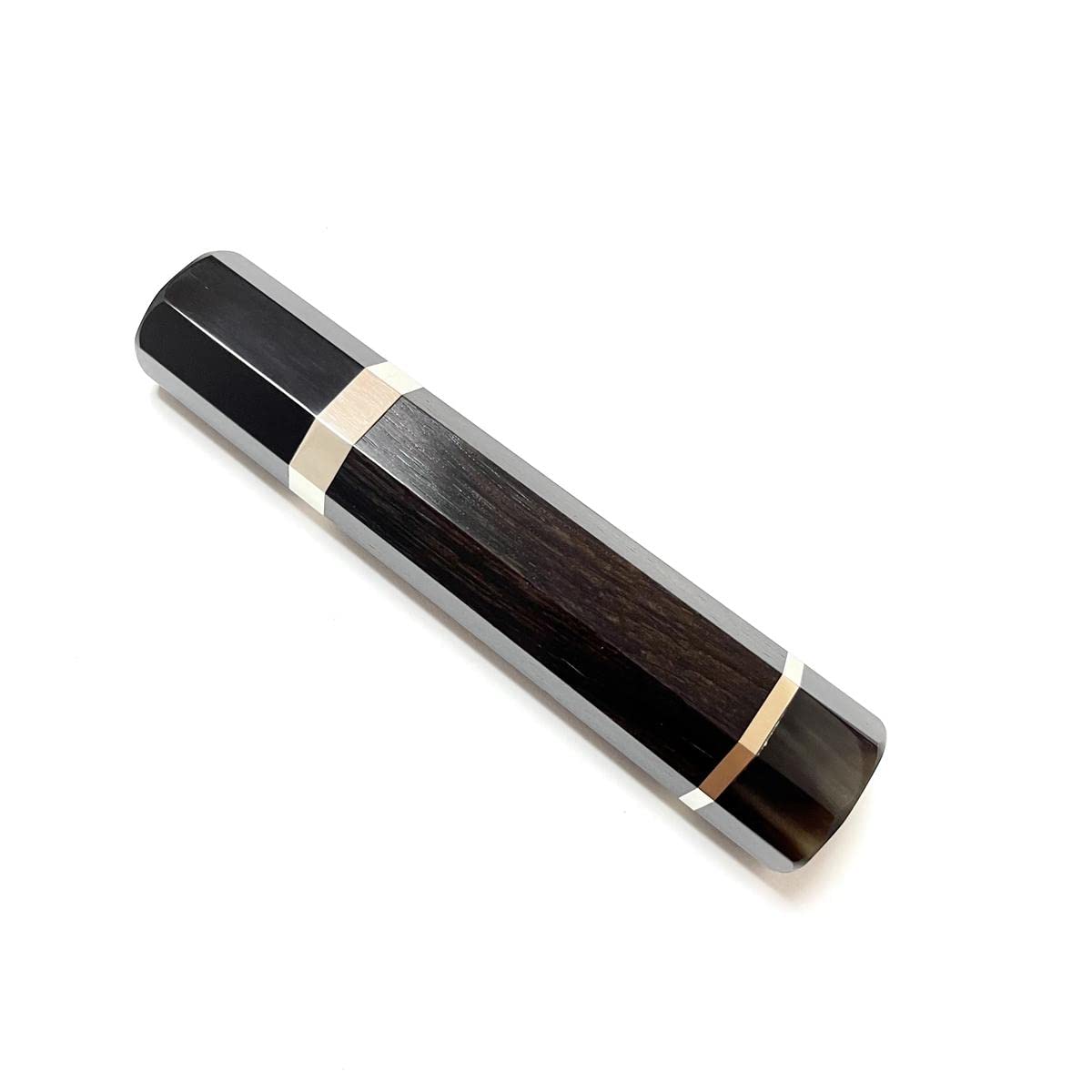 Amazon | 出刃6寸 出刃180 手作り包丁柄 両段銀巻 両端牛角 黒檀 唐木